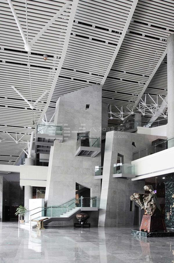 柳州奇石展覽館-鋁單板、條形鋁天花板、鋁格柵吊頂3